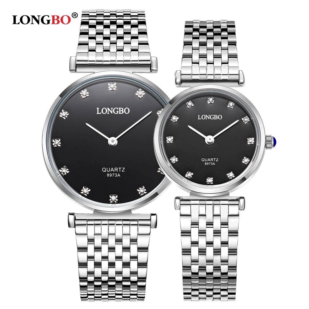 Модные Longbo Luxurybrandclassic парные часы в деловом стиле для влюбленных мужчин и женщин