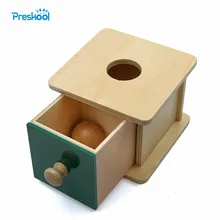 Монтессори Младенческая игрушка детский деревянный шар соответствующая коробка обучающая образовательная Дошкольная тренировка Brinquedos Juguets 24 месяца