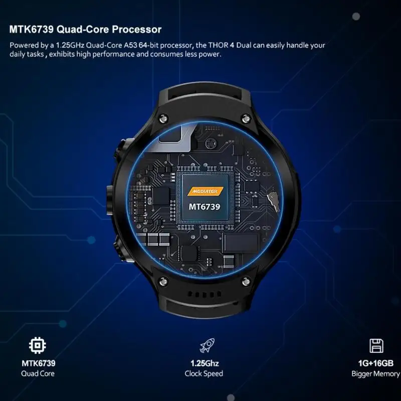 Zeblaze THOR 4 Dual 4G Смарт-часы телефон с двойной камерой 1,4 Мп Android часы "AOMLED дисплей gps/ГЛОНАСС 1 ГБ 16 ГБ умные часы для мужчин