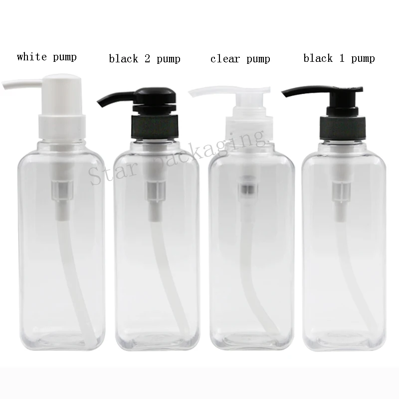 Breeze 10pcs 500ML Refillable Empty Round Plastic Pump Bottles