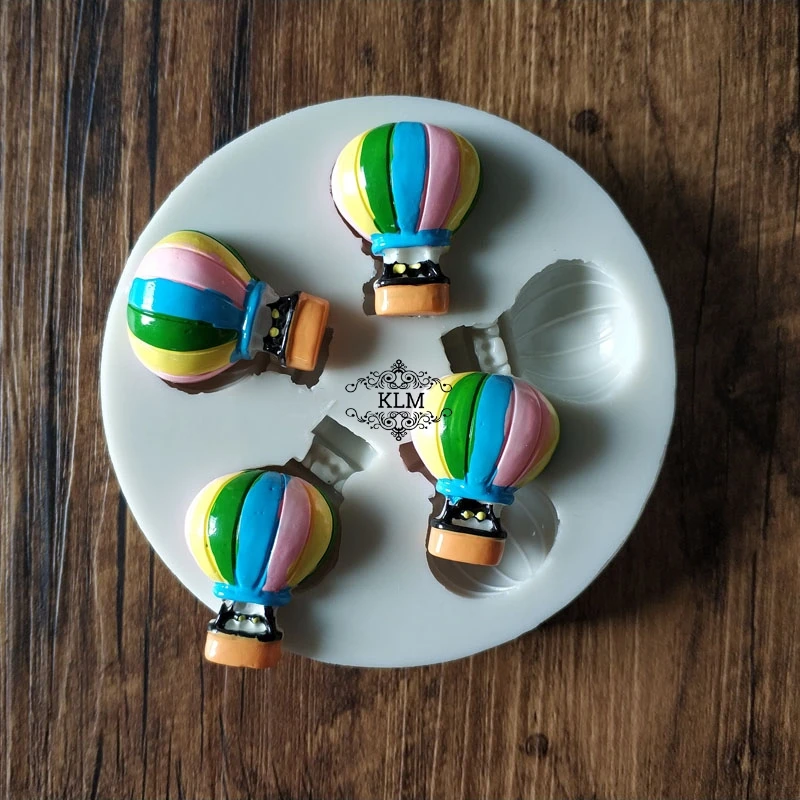 

New 5PCS hot air balloon molding silicone mold Chocolate candy cake decoration tool DIY baking mold KLM-00432