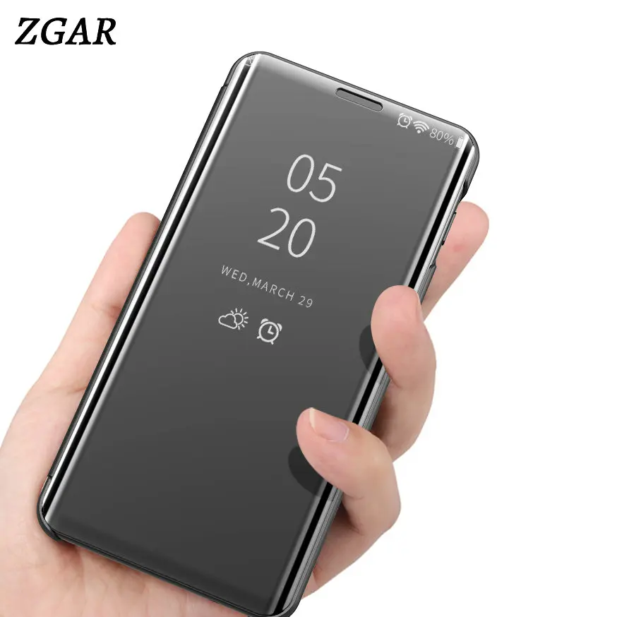 

Mirror Case for Samsung Galaxy A30 Flip Kickstand Celular Transparent Covers Phone Bags Cases for Samsung Galaxy A30 ZGAR Coque