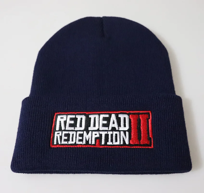 Red Dead Redemption 2 Hats Winter Warm Embroidered Knitted Hat Boy Toys Pullover Rap Caps Hip Hop Knit Hat Kids Patry Toy Hat - 