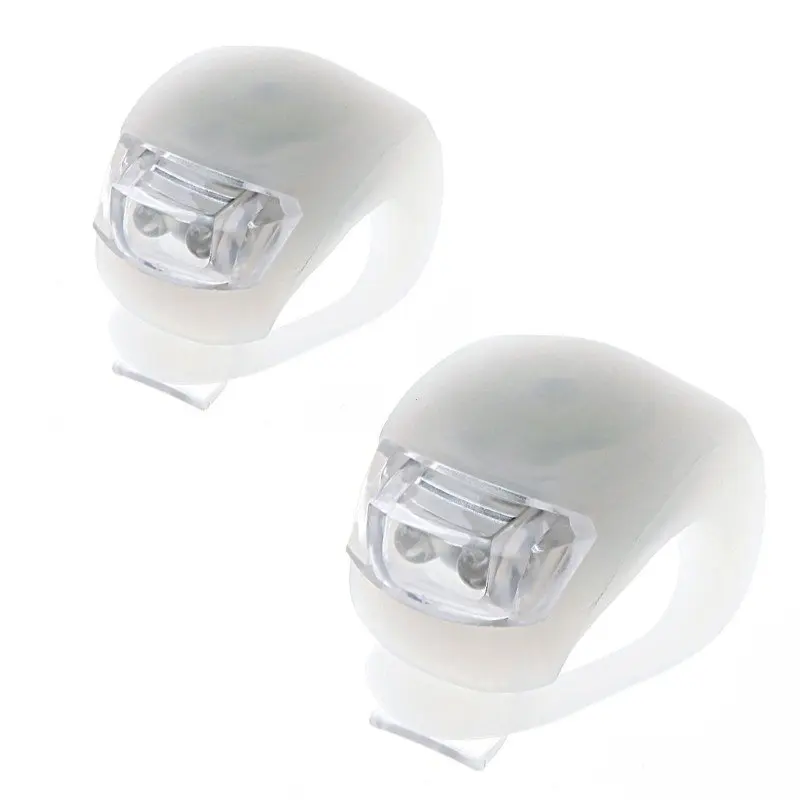 Perfect Wholesale 20pcs Silicone Bicycle Bike Front Rear Wheel Double LED Flash Light C Accessories 2