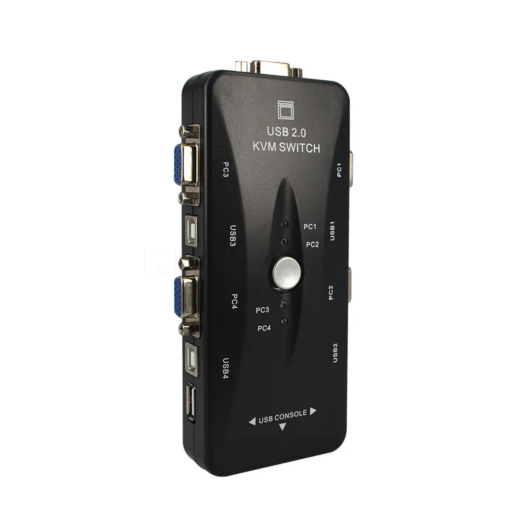 Kebidumei популярный 4 портовый концентратор USB 2 0 KVM VGA/SVGA адаптер для подключения