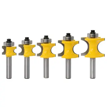

8MM Column Face Molding Router Bit Set C3 Carbide Tipped Woodworking Tools Concave Radius Milling Cutter