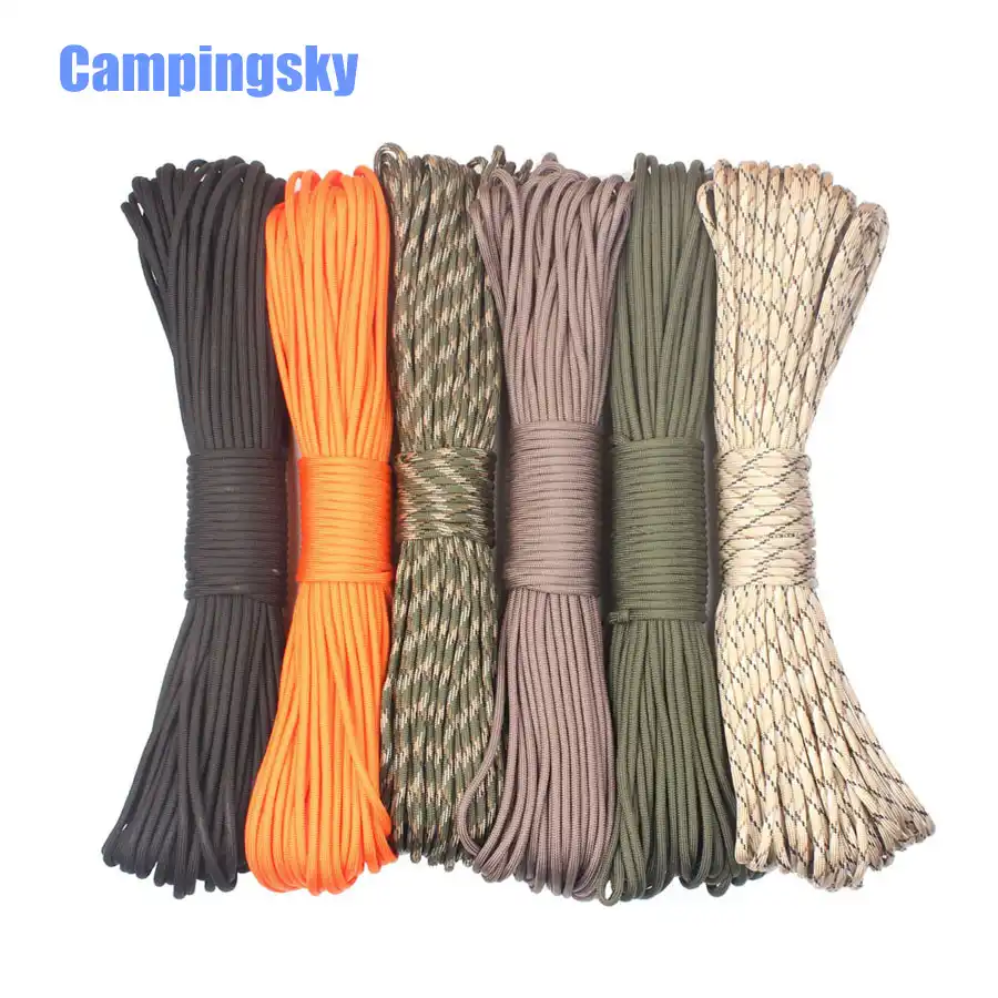 100M 328 FT Rainbow 550 Paracord Rope 9 Strand Parachute Cord Camping Hiking