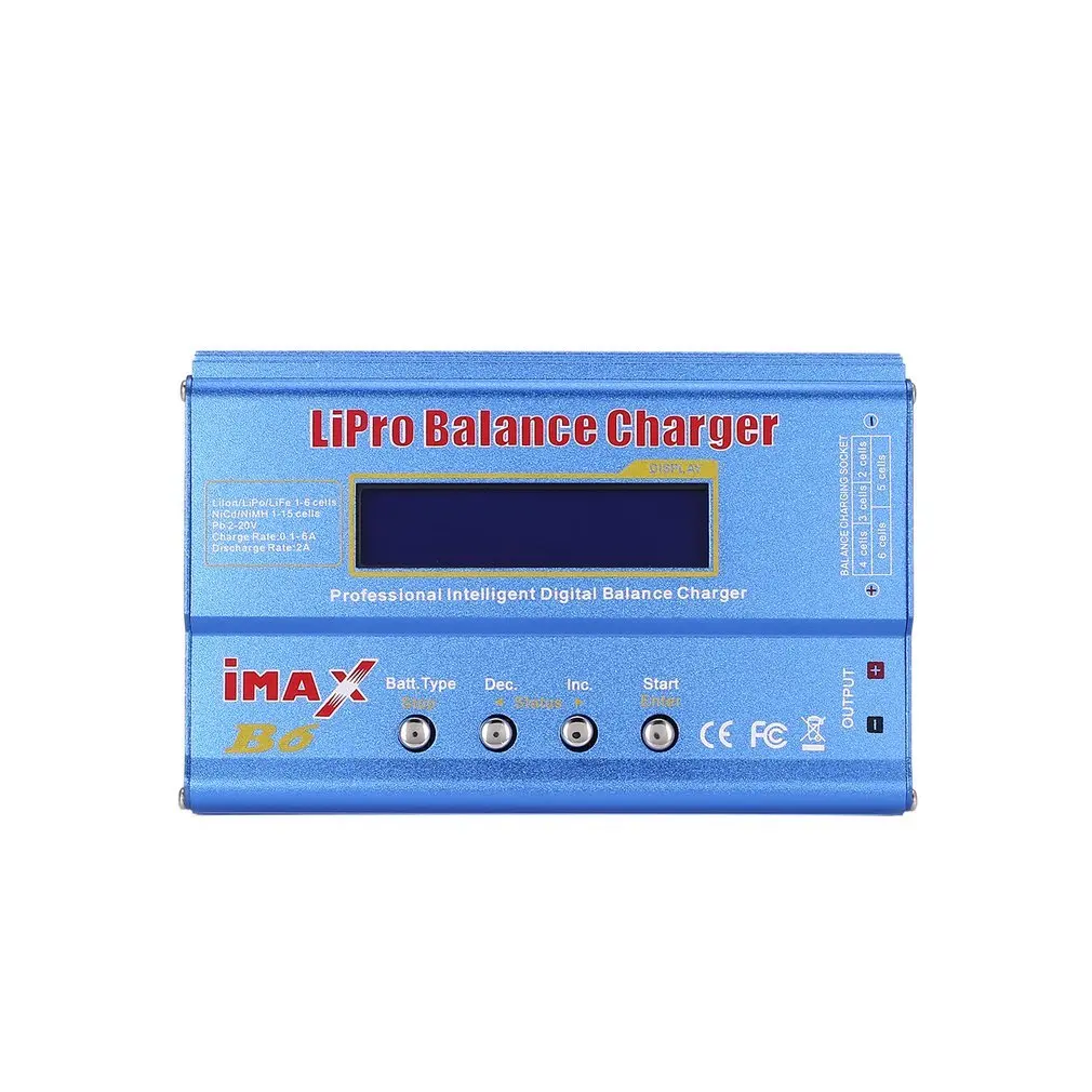 Оригинальное iMAX B6 80W 6A Lipo NiMh Li Ion Ni Cd RC зарядное устройство 10W2A Dis с 15V/6A AC/DC адаптер