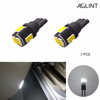 

AGLINT 2PCS T10 Super Bright 5630 SMD W5W 194 168 501 LED 2825L For Interior Light Dome Reading Map Side Marker Lamp White 12V