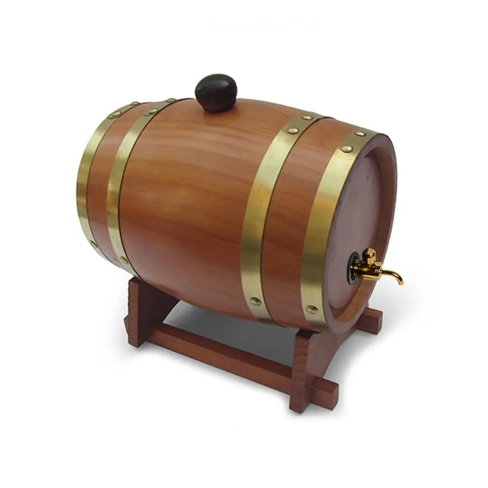 

1.5L beer brewing keg Vintage Wood Oak Timber Wine Barrel for Whiskey Rum Port Decorative Barrel Keg Hotel Restaurant Display