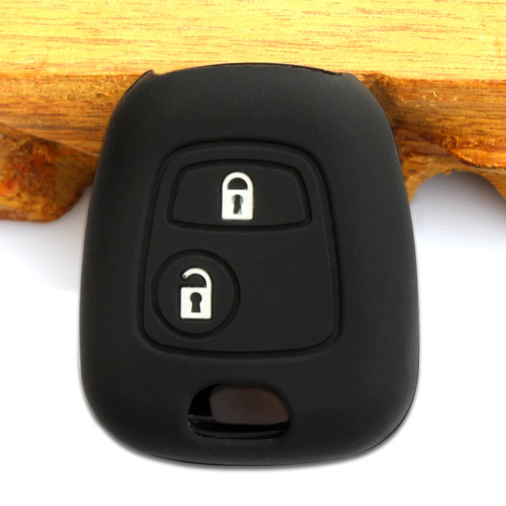 2 пуговицы силиконовый для ключа автомобиля чехол для Citroen c4 c5 Berlingo; Picasso Xsara Picasso Aygo для peugeot 206 207 307 107 406 408