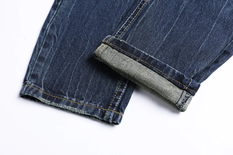 Итальянский стиль, модные мужские джинсы, Винтажный дизайн, облегающие хлопковые рваные джинсы для мужчин, джинсовые штаны, брендовые классические джинсы, размер 29-40