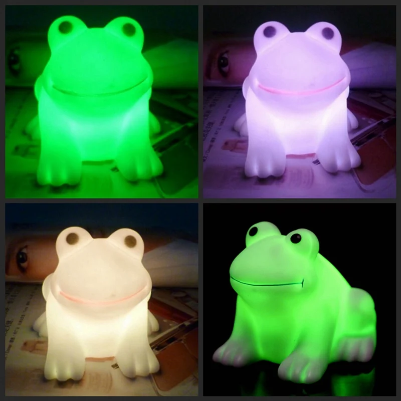 NEW Energy Magic LED Cute Frog Night Light Novelty Lamp Changing Colors