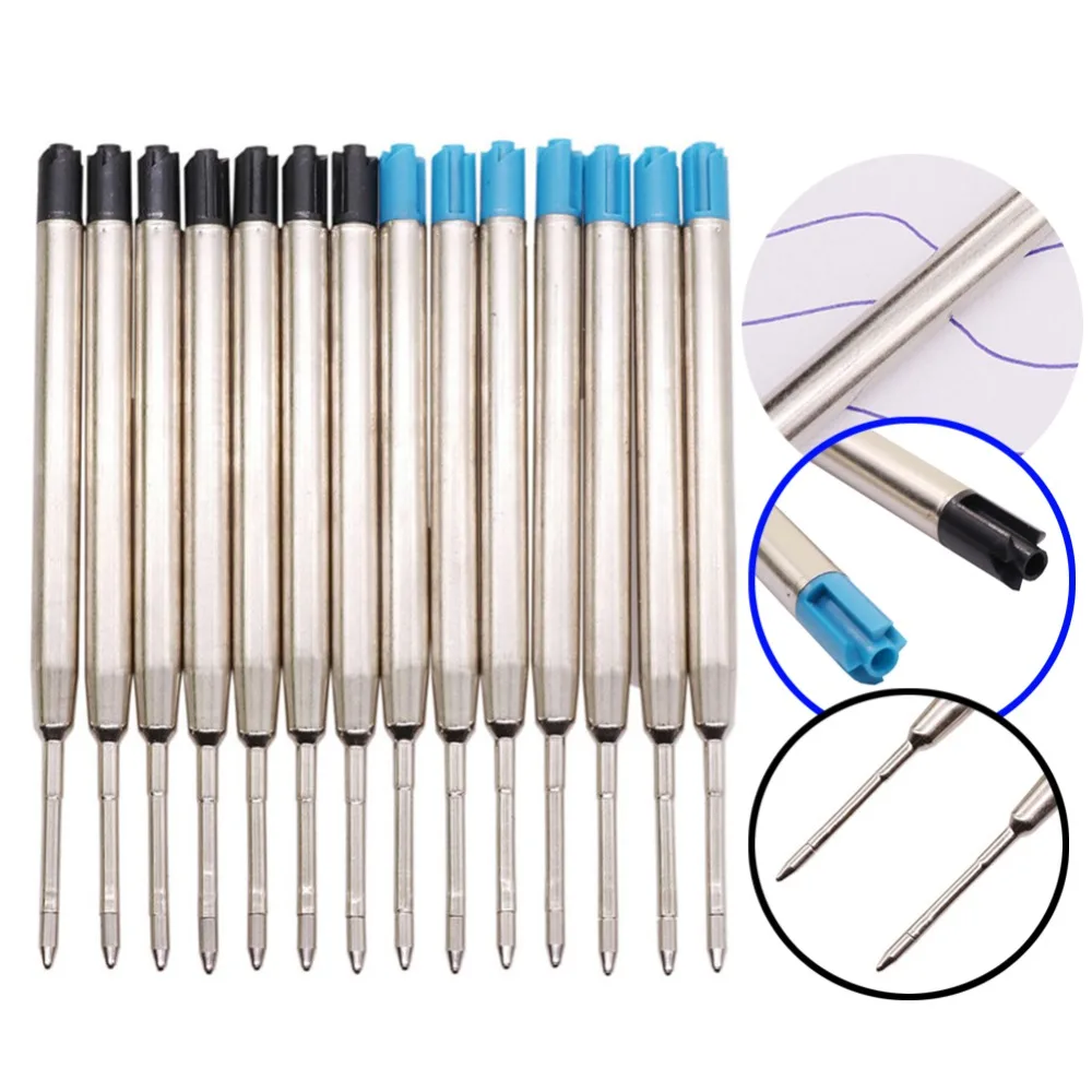 

20 pcs Metal Pen Refill 0.7mm Ballpoint Pen Ink Refill Kit Length 99mm Diameter 6mm Student School Office Stationery