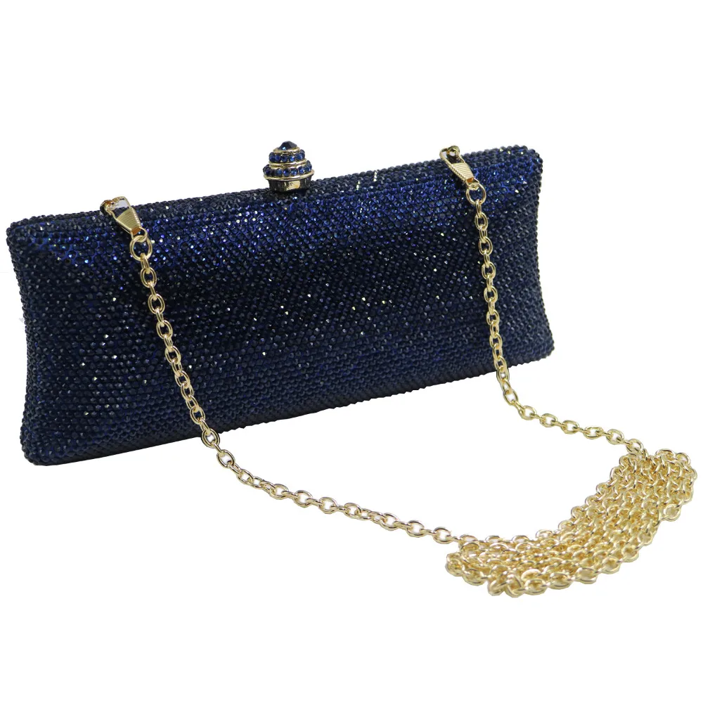 NEW FRAME BOX FAUX LEATHER GLITTER HARD COMPACT CHAIN LADIES CLUTCH HANDBAG