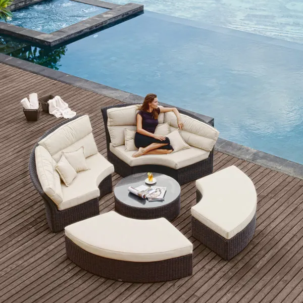 Online Get Contemporary Garden Furniture Aliexpress 2017 All Weather Used Contemporary Pvc Wicker Rattan Round Outdoor Patio Furniture