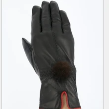 Harppihop зима Пояса из натуральной кожи Прихватки для мангала Для мужчин бренд черный модные теплые вождения Прихватки для мангала варежки из овчины Guantes Luvas g92-04