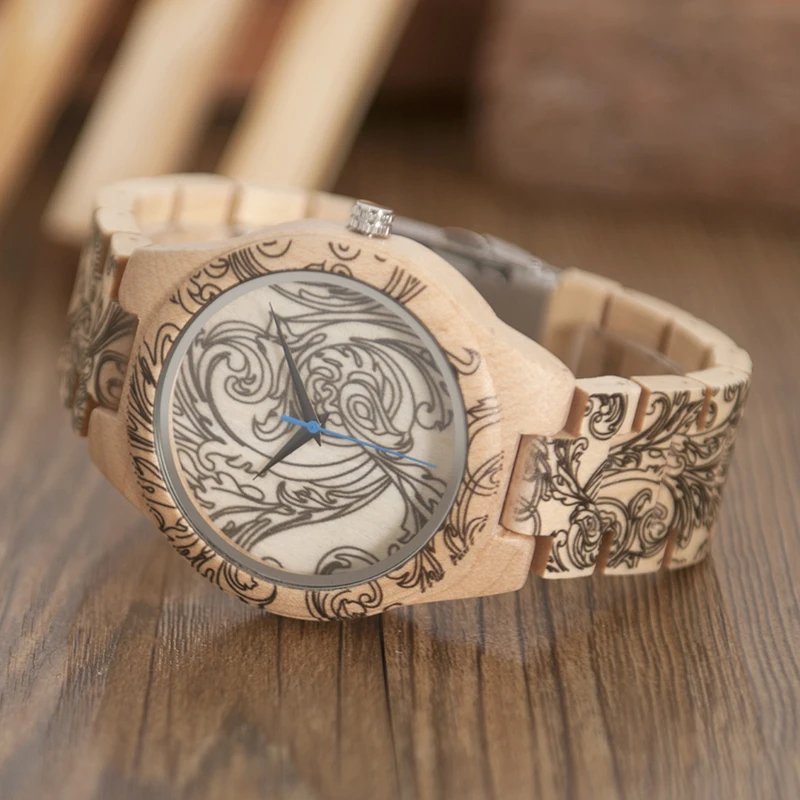 BOBO BIRD V-O07 Men Casual Wristwatch Bamboo Wooden High Quality Quartz Watch with All Wood Strap relogio masculino