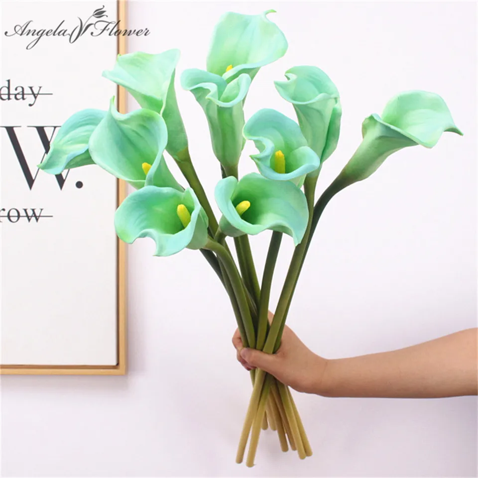 63 см искусственные цветы полиуретан с эффектом реального прикосновения calla lily