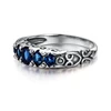 Szjinao-bague en argent Sterling 925 déco pour femmes, bague saphir, pierres précieuses, septembre, pierre de naissance, fête de fiançailles de mariage ► Photo 3/6