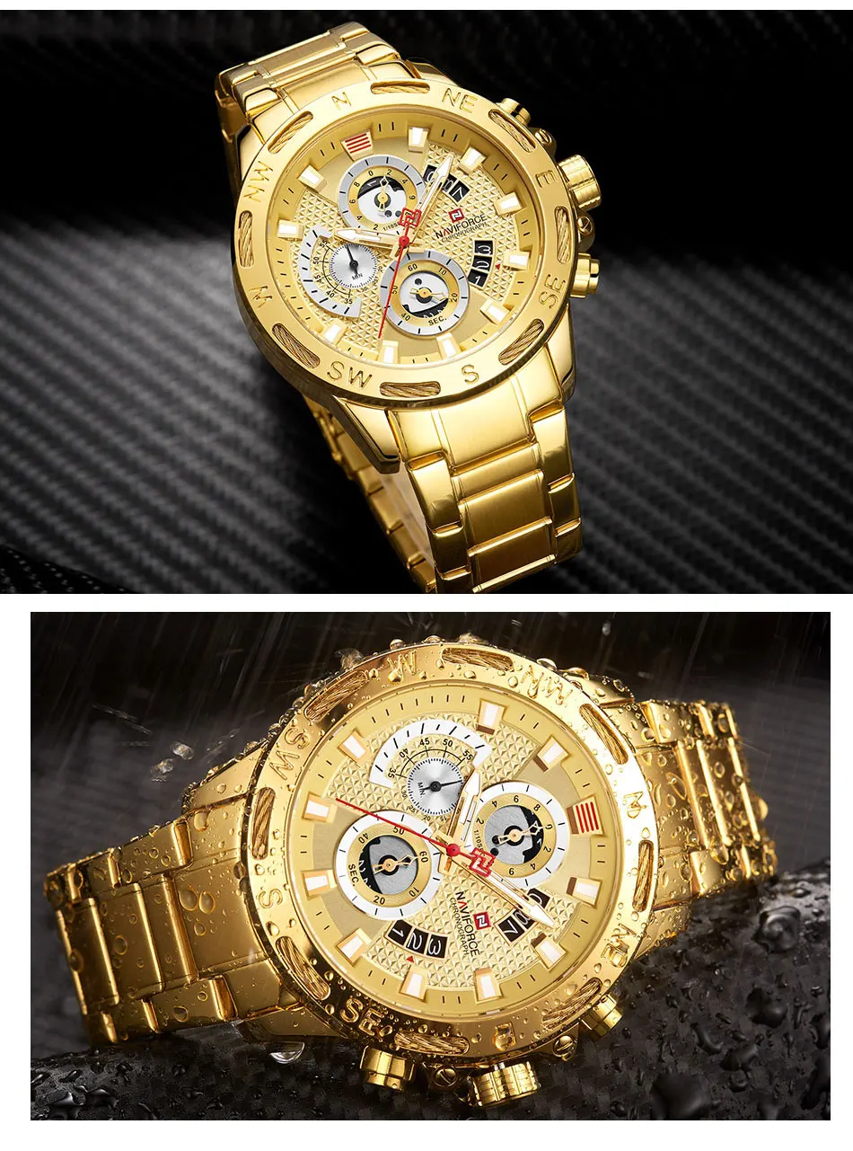 NAVIFORCE New Men Watches Top Brand Fashion Sport Watches Mens Waterproof Luxury Quartz Wrist Watch Male Clock Relogio Masculino