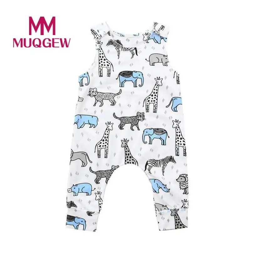 MUQGEW/синий комбинезон с принтом для новорожденных мальчиков и девочек розовый