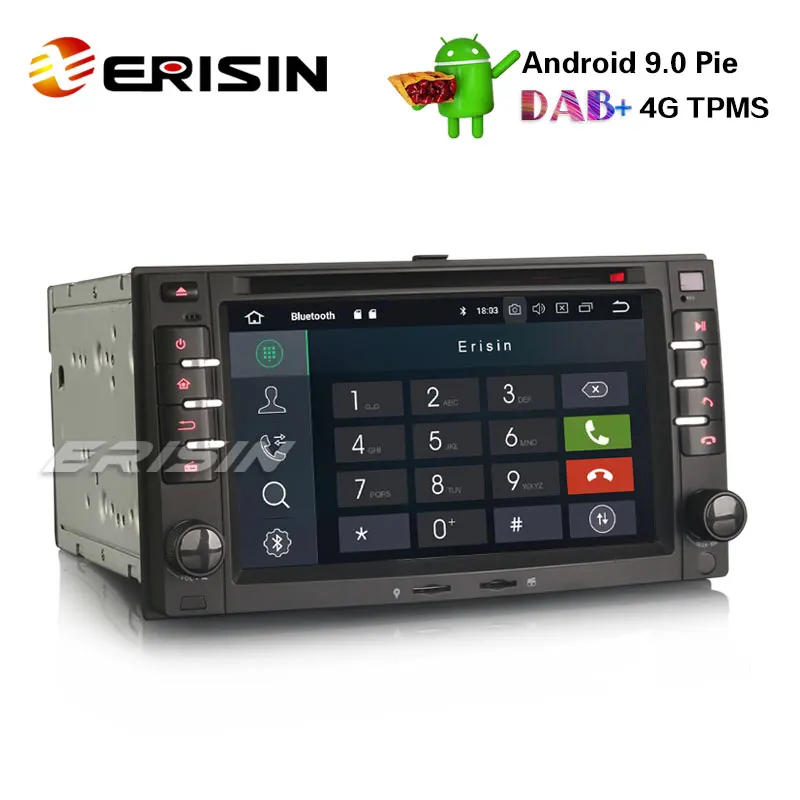 Erisin ES4832K 6," ОС Android 9,0 DAB+ стерео gps Sat Nav для KIA CARENS Sorento, Sportage Рондо CERATO