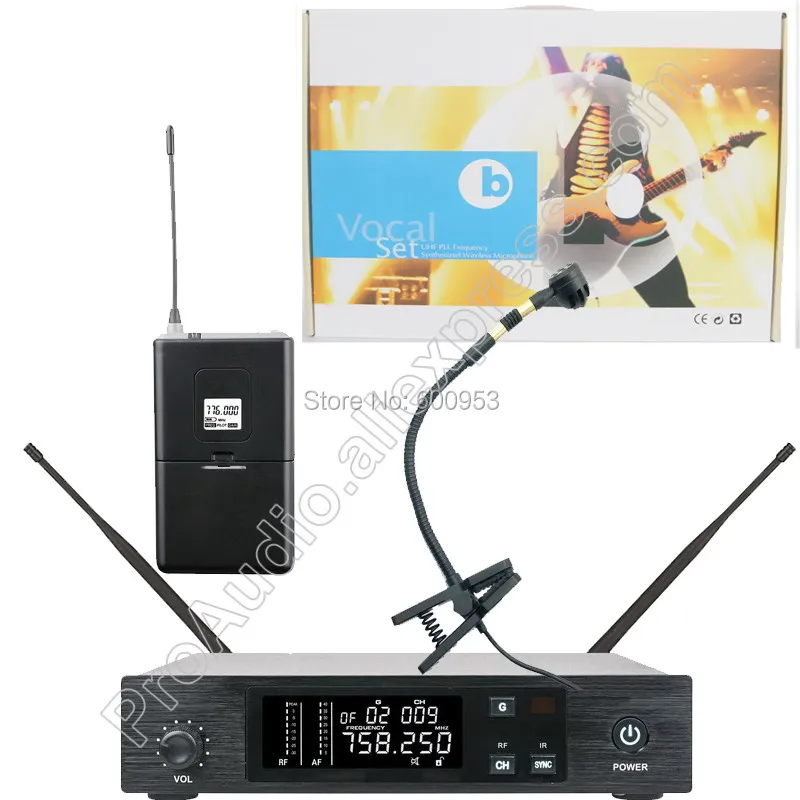 MICWL UHF QLX Wireless Instrument Microphone Clip