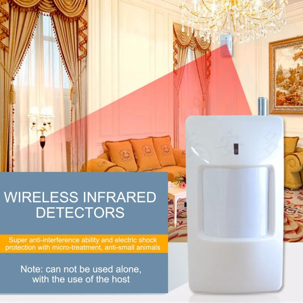 

Wireless Passive Infrared Detector 710 PIR Detector Motion Sensor Long Distance Infrared Wide-angle Intelligent Alarm