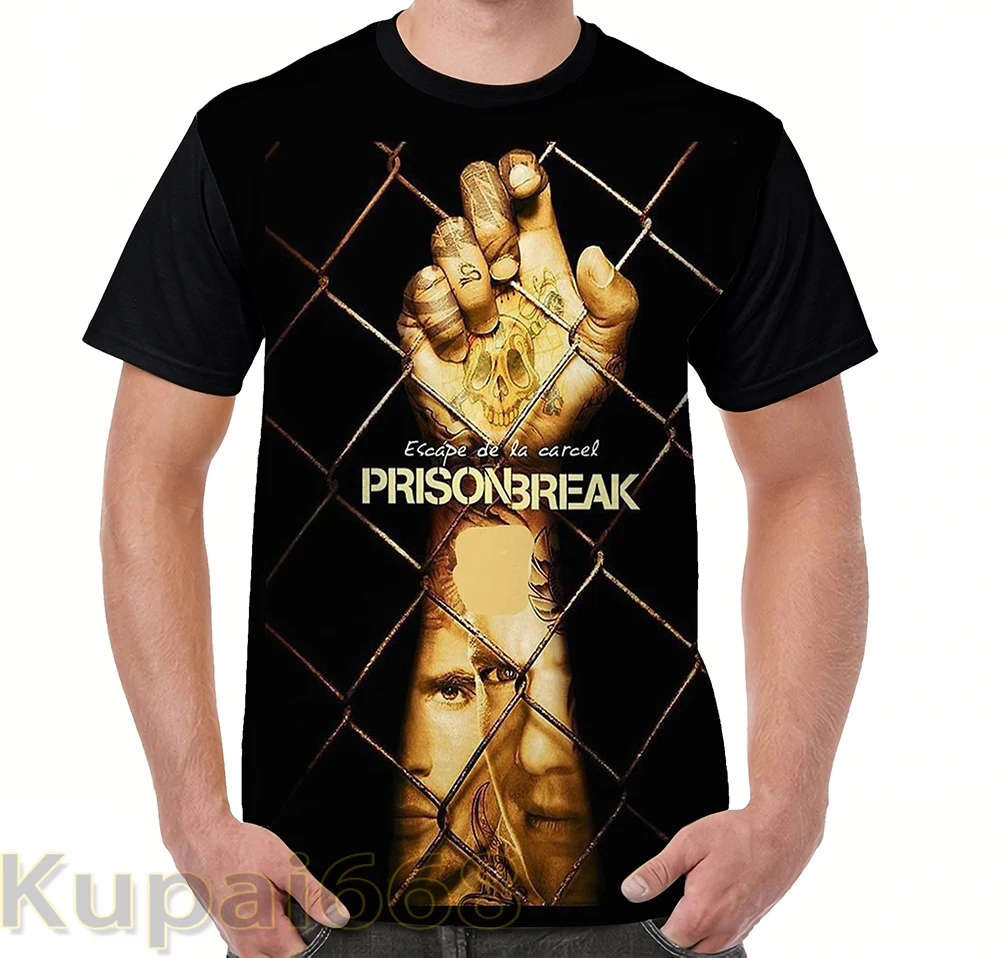 

funny Graphic print t shirt men Tops tees Prison Break Ascape women T-Shirt Short Sleeve Casual tshirts