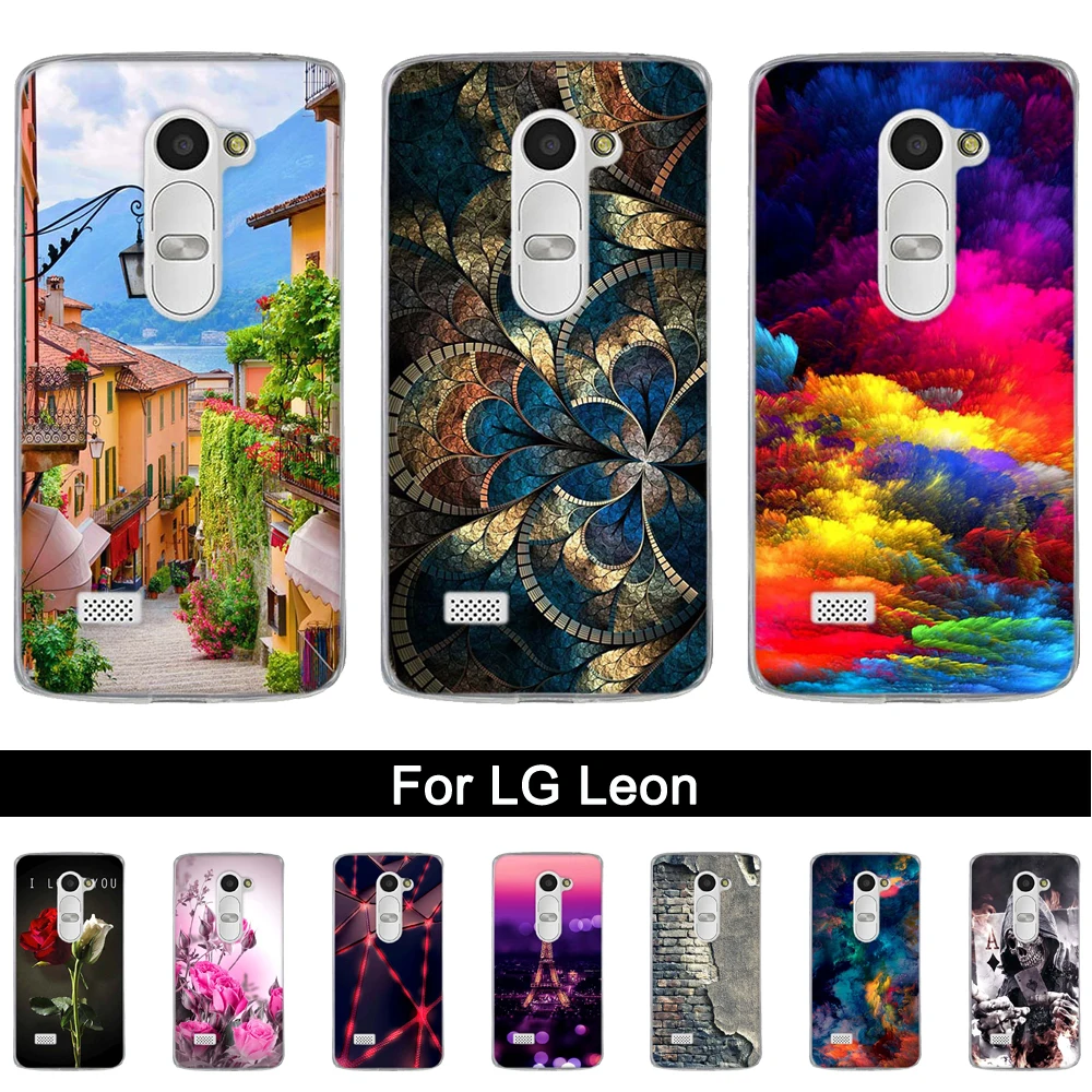 

Soft Silicone Phone Cover Case For LG Leon 4G LTE C40 H340N Cute Painted Back Cover For LG LEON4G LTE C40 H340N TPU Shells Bags