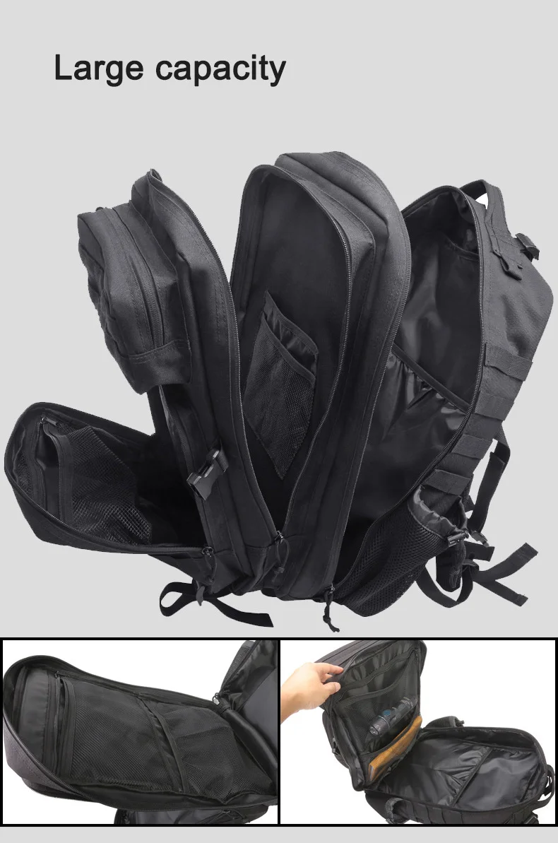 Открытый альпинистский тактический рюкзак военный походный рюкзак Водонепроницаемый армейский мешок Кемпинг Охота сумка через плечо дорожная