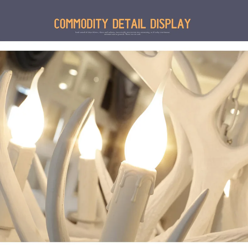 Antler Resin Pendant Chandelier (10)