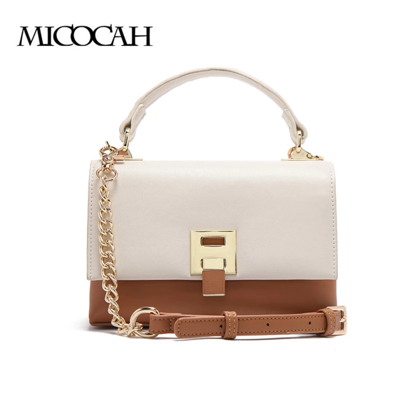 MICOCAH Lady Messenger Bag Chain Handbag Shouder Solid Soft Double