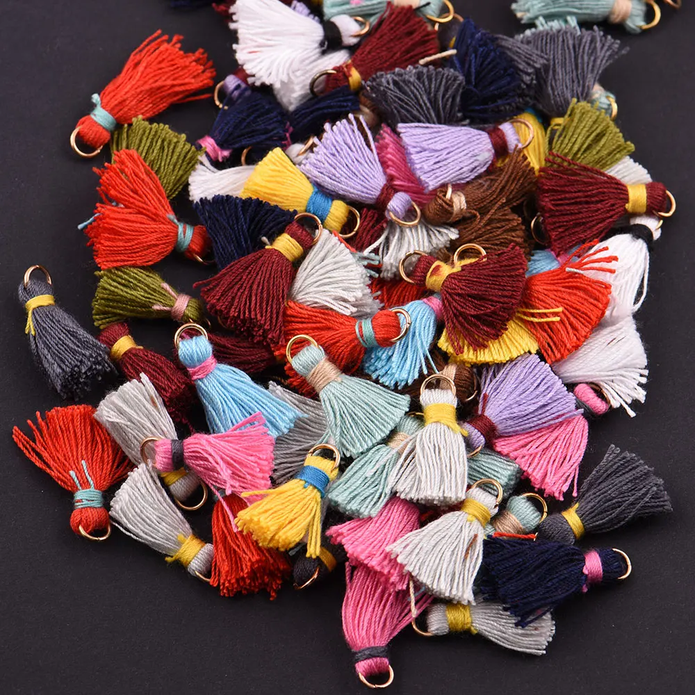 

10pcs/lot Mini flower Tassels Small Tassels for boho jewelry making Supplies bracelet necklace Findings&Components material