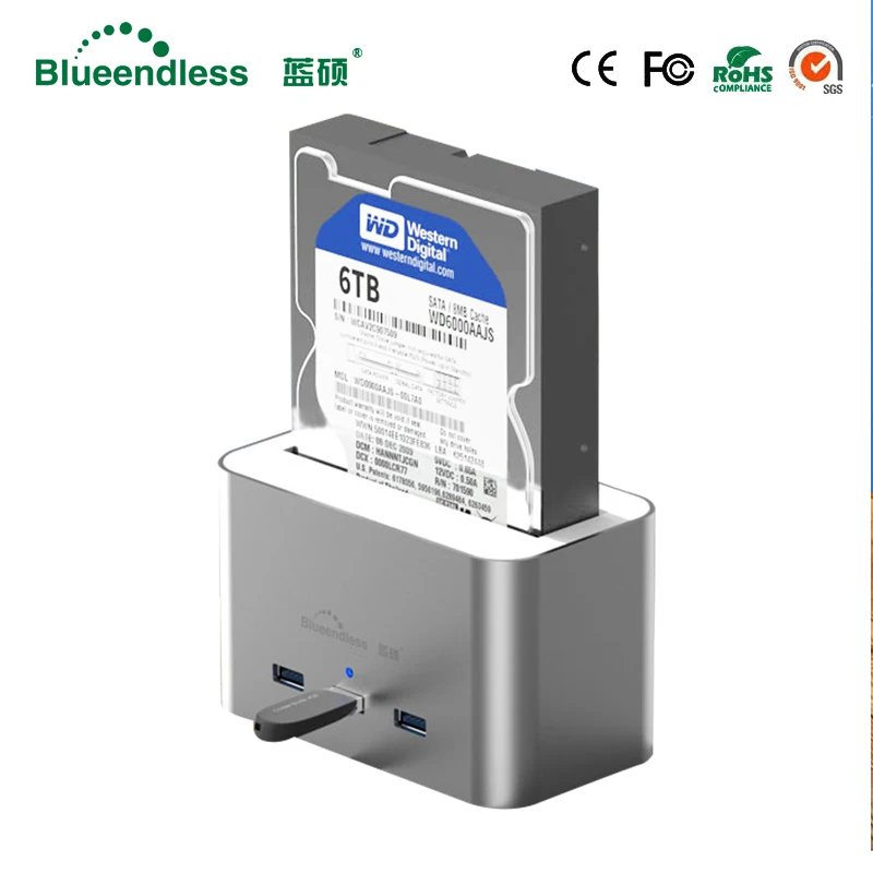 Алюминиевая док станция для жесткого диска 2 5/3 5 дюйма передача USB 3 0 на SATA HDD до ТБ