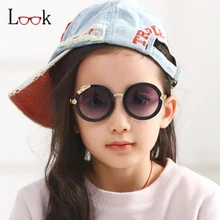 Fashion 2016 Bow Decoration Round Kids Sunglasses Childrens Sun Glasses Baby Sun-shading Eyeglasses Infantil Outdoor Cool Gafas