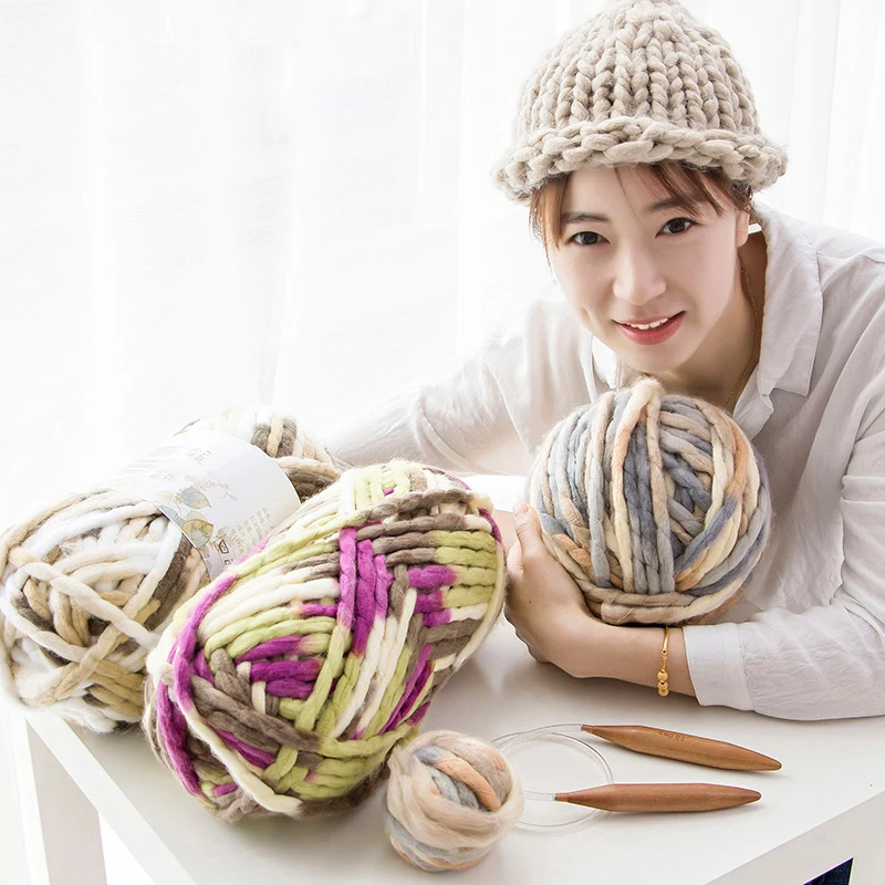 500G 100M Thick Yarns For Knitting Fancy Iceland Yarns 100 Acrylic