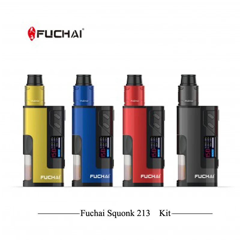 Оригинальные электронные кальян Sigelei Fuchai squonk 213 коробка mod kit 150 мощности с 5 мл танк распылителя 21700/ 20700/18650 Vape