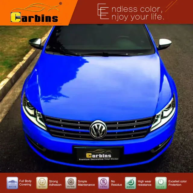 Royal Blue High Gloss Carbins Exclusive Film Crystal Vinyl Wraps Car Body Stickers And Protection Vinyl Wrap Vinyl Wrap Carstickers Stickers Aliexpress