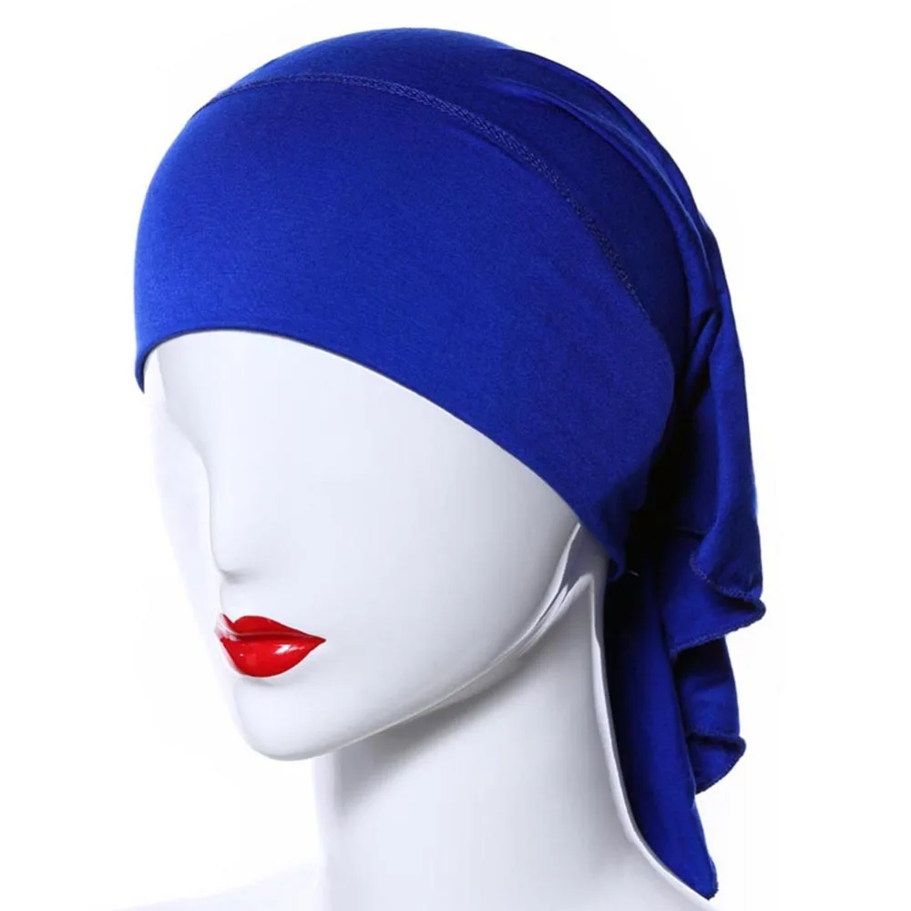 

20 Colors Muslim Women Soft Comfort Inner Hijab Caps Islamic Under scarf Hats