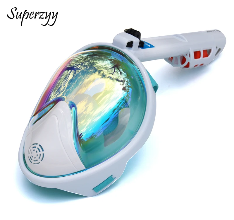2018 الغريبة تصميم تحت الماء غص مكافحة الضباب كامل الوجه التنفسي قناع الغطس السطحي الغوص قناع للكبار 180 الرؤية 2018 الغريبة تصميم تحت الماء غص مكافحة الضباب كامل الوجه التنفسي قناع الغطس السطحي الغوص قناع للكبار 180 الرؤية