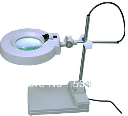 

10D 125mm Folder Desktop Loupe with Light and stretchable