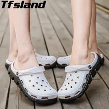 Легкая обувь для влюбленных; мужские прозрачные сандалии; дышащие шлепанцы с отверстиями; нескользящая водонепроницаемая обувь болотная обувь; женские кроссовки; пляжная обувь