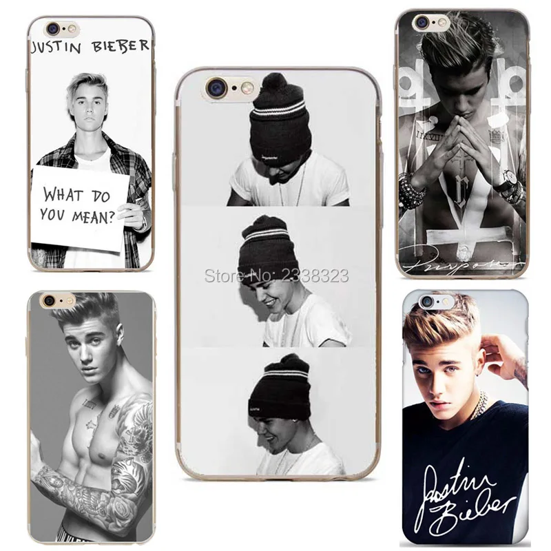 New Fashion Justin Bieber Design Hard Transparent Cell