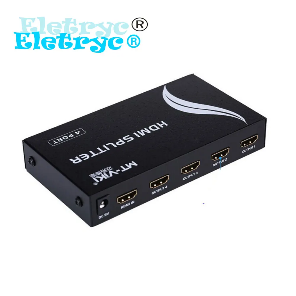 Hdcp Eletryc 1*4 Портов Hdmi Splitter Версии 1.4b Metal Box for Full Hd 1080 P Mt-sp114 (один Вход на 4 Выхода) |