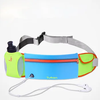 

Unsiex Outdoor Running Waist Bag with Water Bottle Large Capacity Waterproof Phone bag Jogging Lightweight Multifunction Bag
