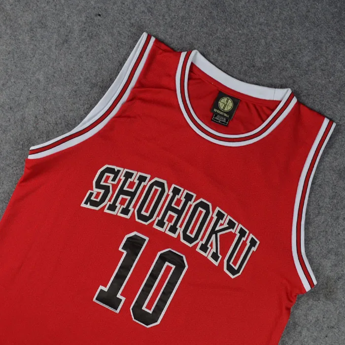 Slam Dunk Shohoku High School No.10 Hanamichi Sakuragi жилет для косплея красный баскетбольный