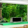 Custom 3D Mural Wallpaper Living Room Bedroom Sofa TV Background Wallpaper Green Bamboo Green Fresh Photo Waterproof Wallpaper ► Photo 2/6