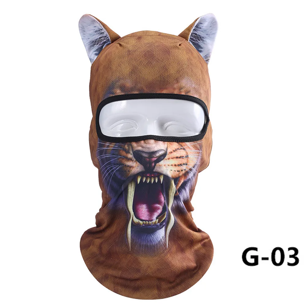 1 шт. тонкая 3D животное Открытый Велоспорт Лыжная маска шеи капюшон полная шапка с защитой для лица KNG88 - Color: B
